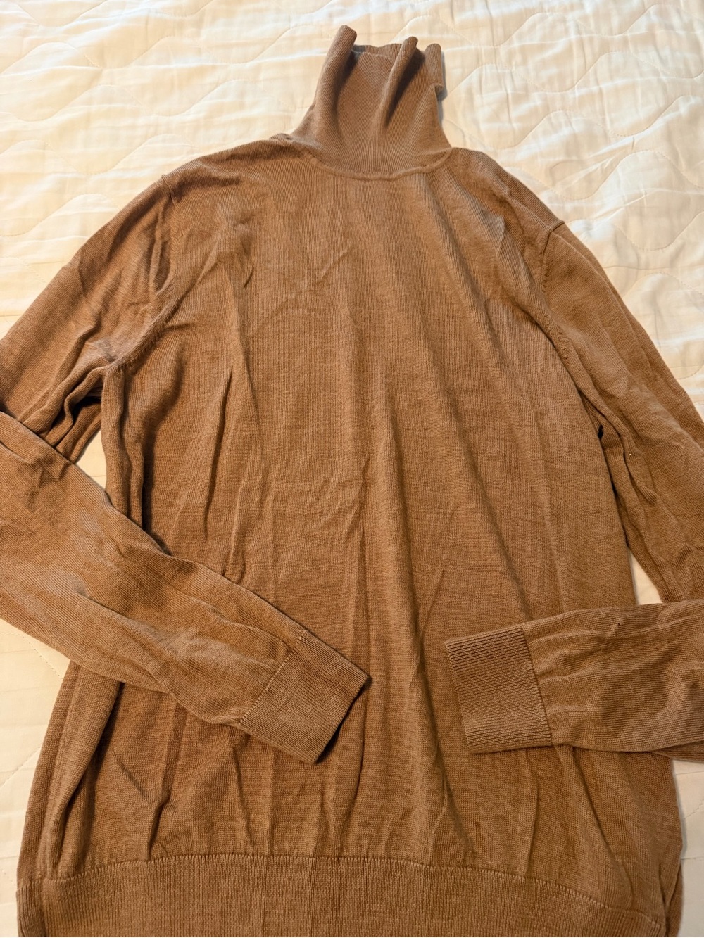 Nordstrom Camel Brown Turtleneck Sweater